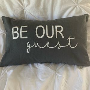 “Be Our Guest” accent pillow